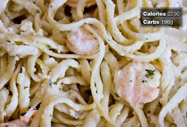 Worse Bet: Shrimp Pasta Alfredo