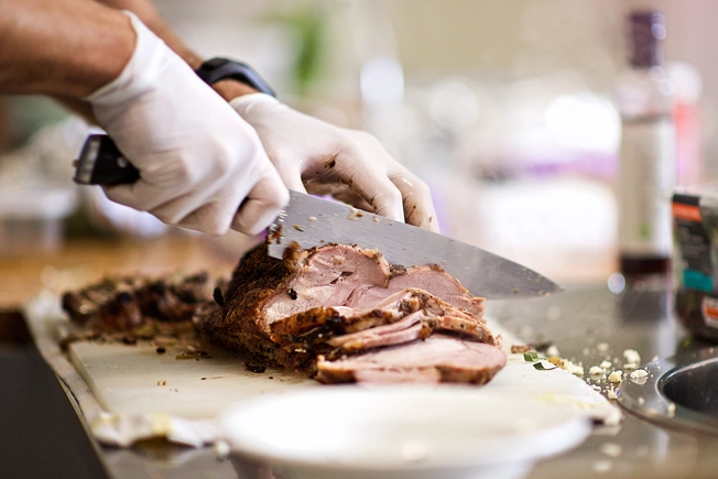 Wear Vinyl Gloves for Food Prep