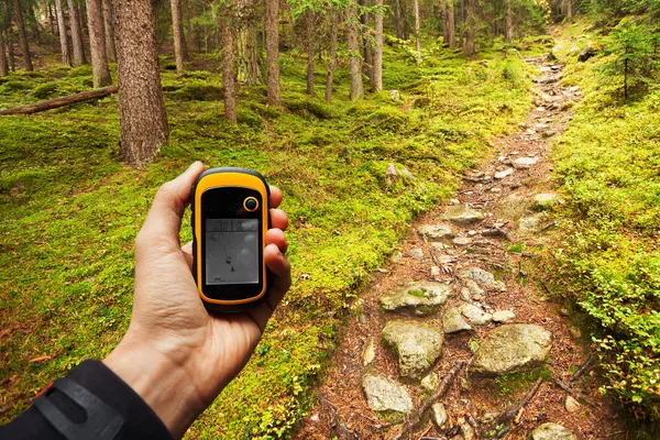 photo of gps used for geocaching