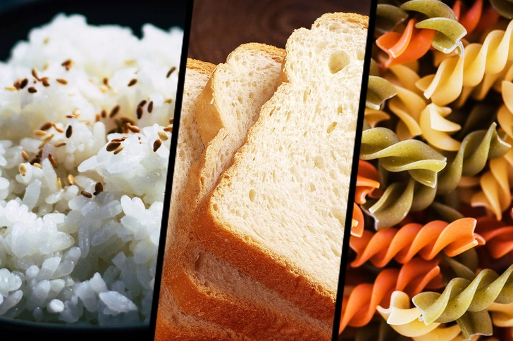 White Rice, Bread, and Pasta