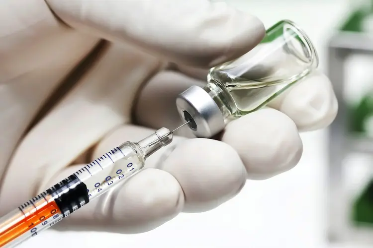 photo of syringe and vial