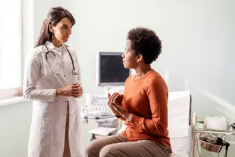 photo of doctor patient consultation