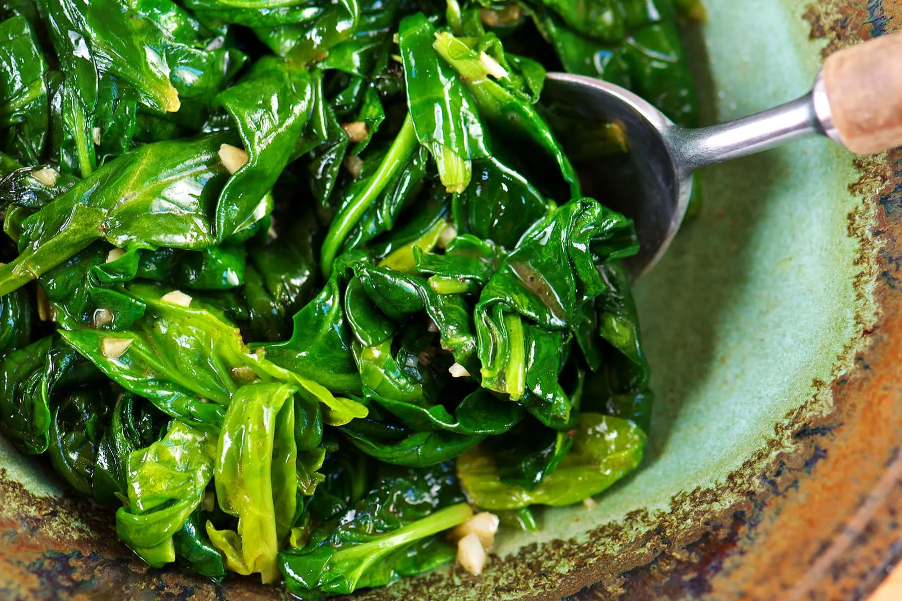 cooked spinach