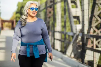 photo of senior woman walking