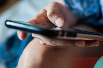 photo of phone in hand