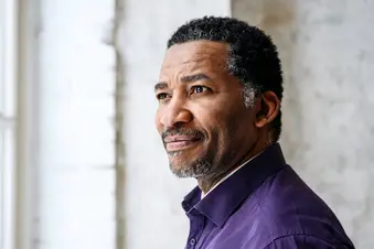 photo of Mature man looking out
