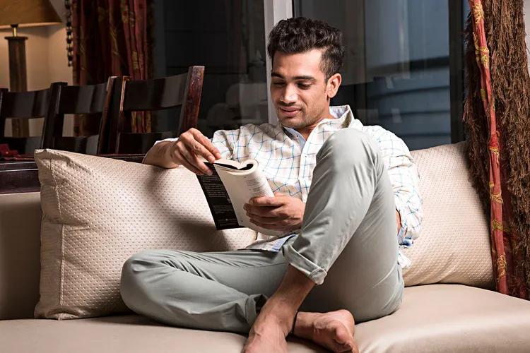photo of Man reading book