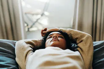 photo of woman feeling exhausted