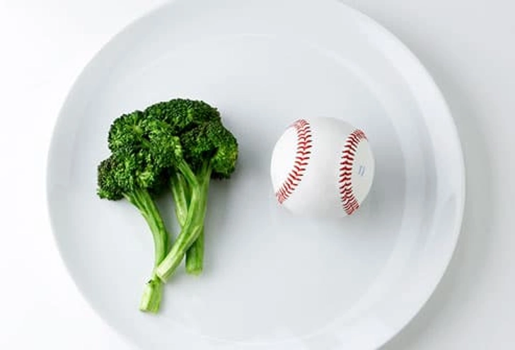 Baseball-Sized Broccoli and Berries Baseball-Sized Broccoli and Berries