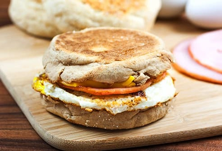 Canadian Bacon-and-Egg Sandwich Canadian Bacon-and-Egg Sandwich