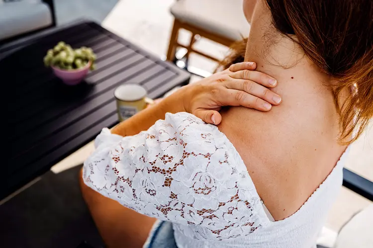 photo of woman with sore back