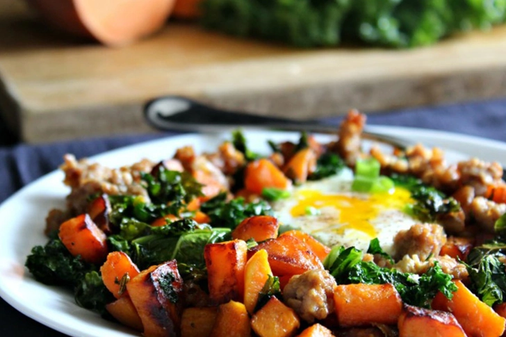 Sweet Potato and Chicken Sausage Hash