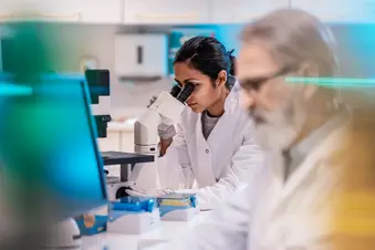 photo of diverse medical research team