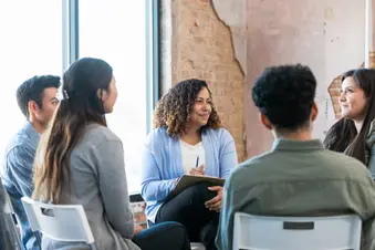 photo of diverse support group