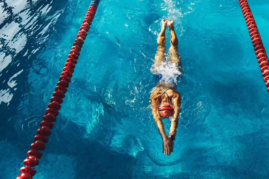 photo of swimming laps in pool