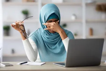 photo of fatigued woman