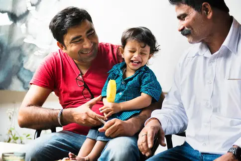 three generations of men