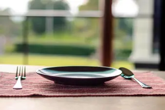 photo of empty dinner plate