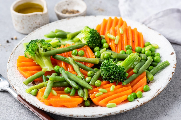 Cooked Carrots and Green Beans