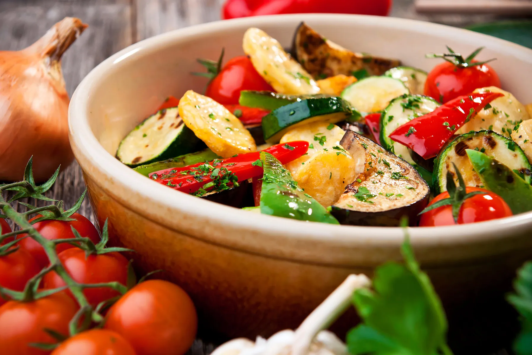 photo of oven-roasted vegetables